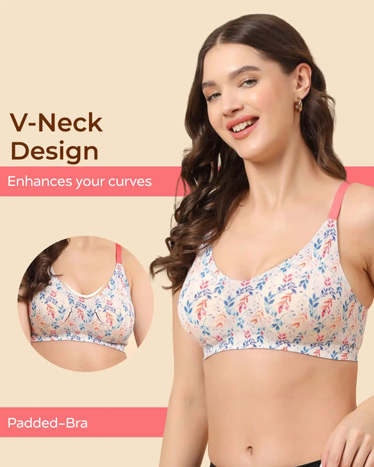 Bonded Printed Full-Coverage Padded Bra (SB-6825 PR)