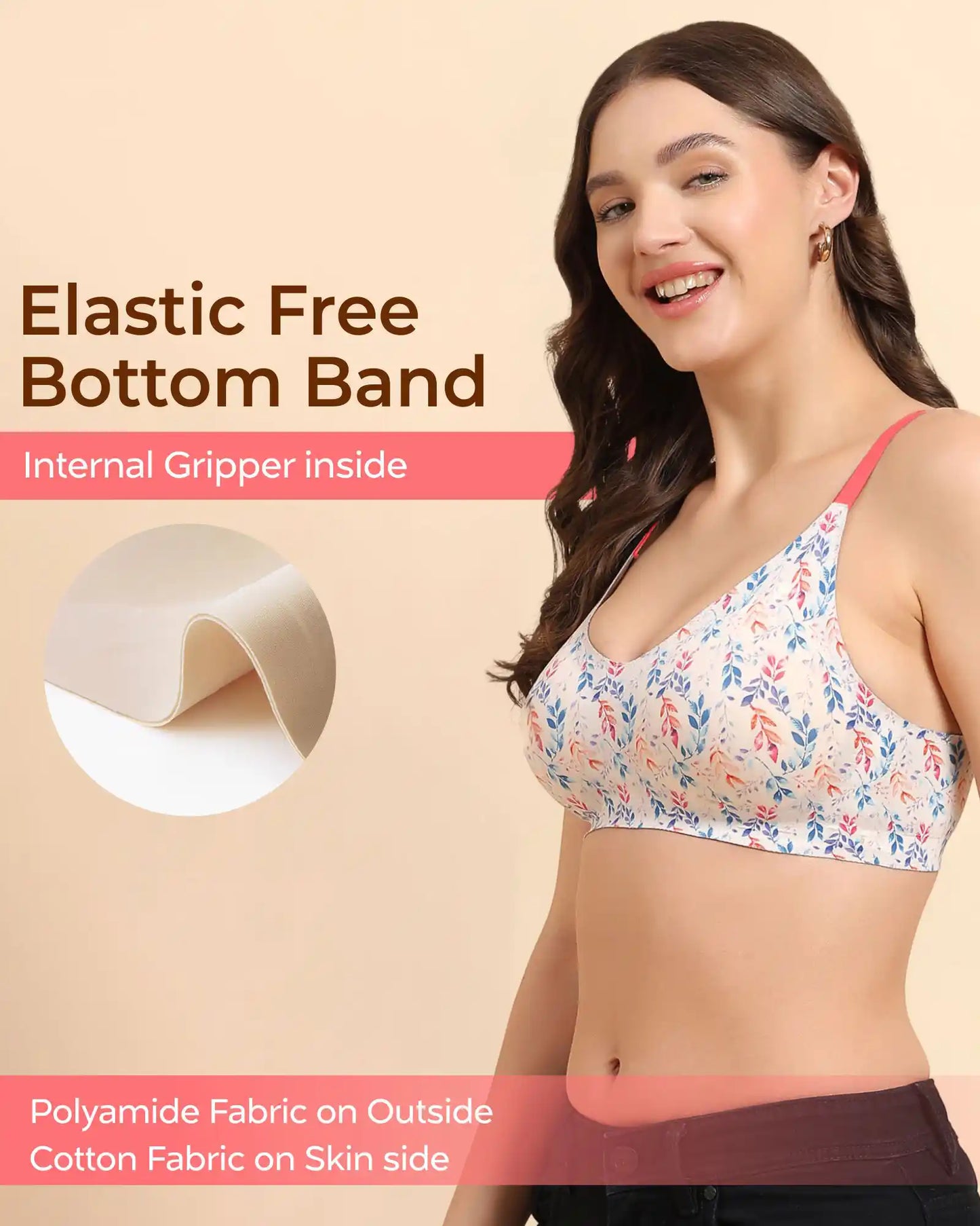 Bonded Printed Full-Coverage Padded Bra (SB-6825 PR)