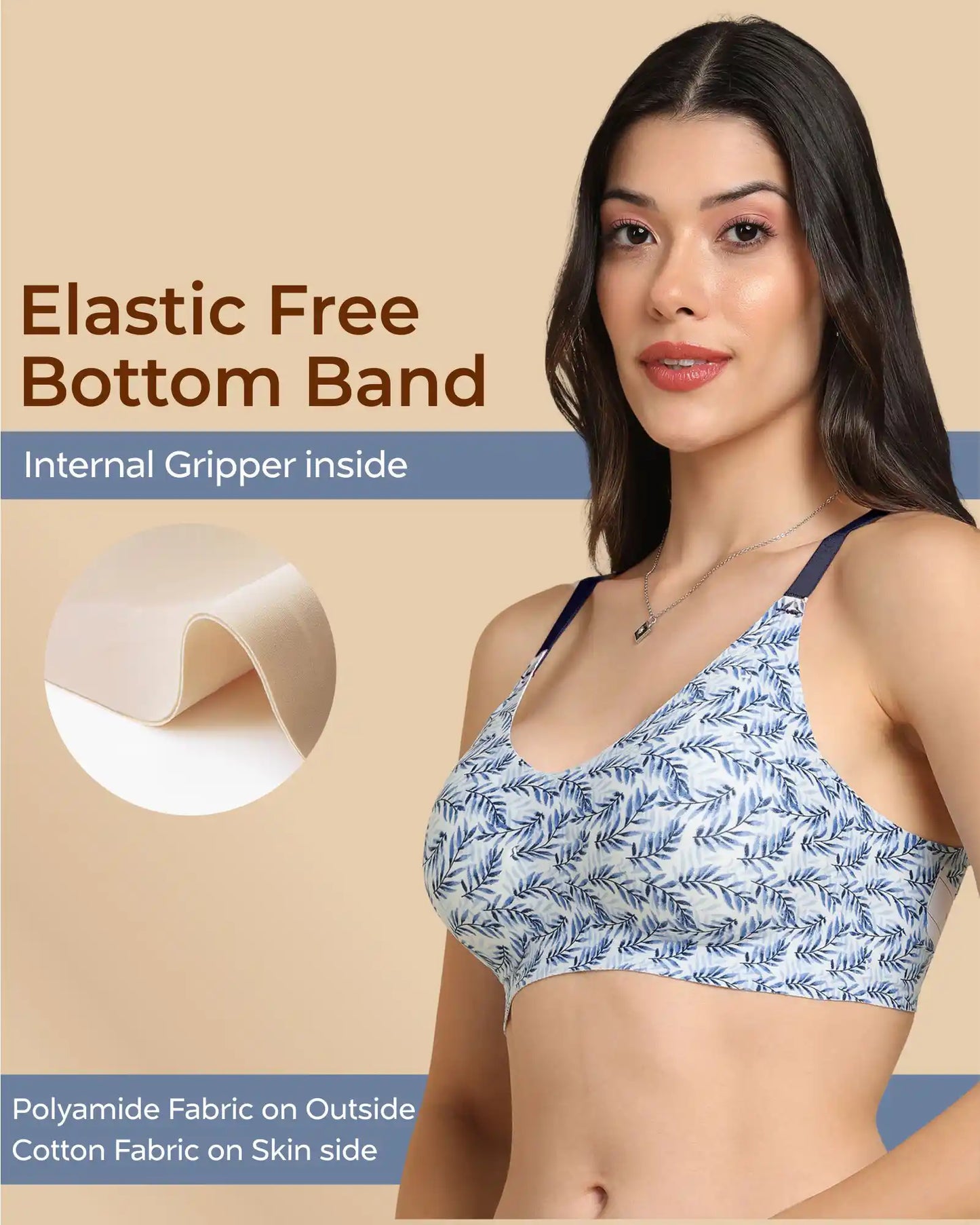 Bonded Printed Full-Coverage Padded Bra (SB-6830 PR)