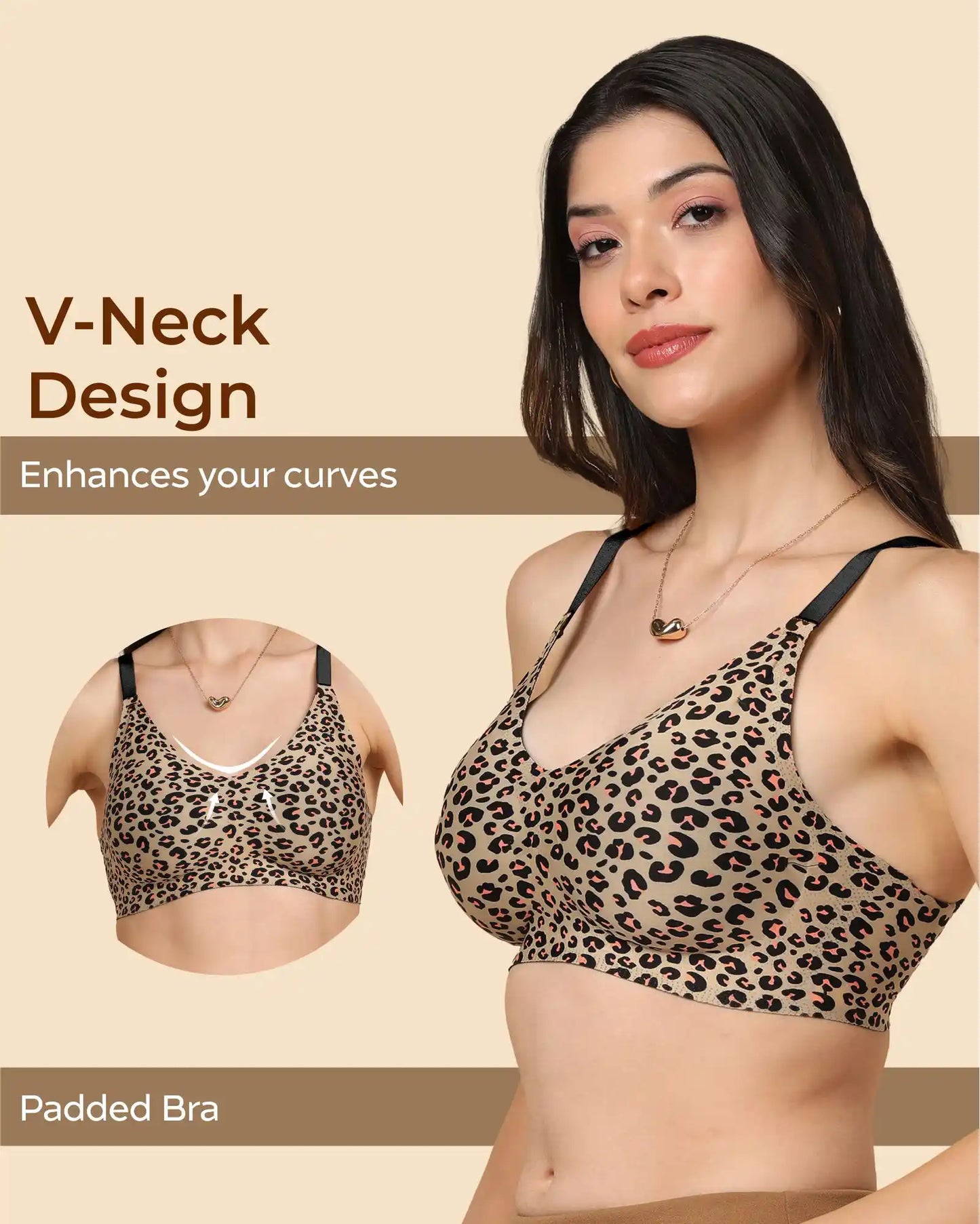 Bonded Printed Full-Coverage Padded Bra (SB-6828 PR)